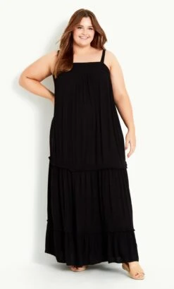 Evans Black Cami Maxi Dress