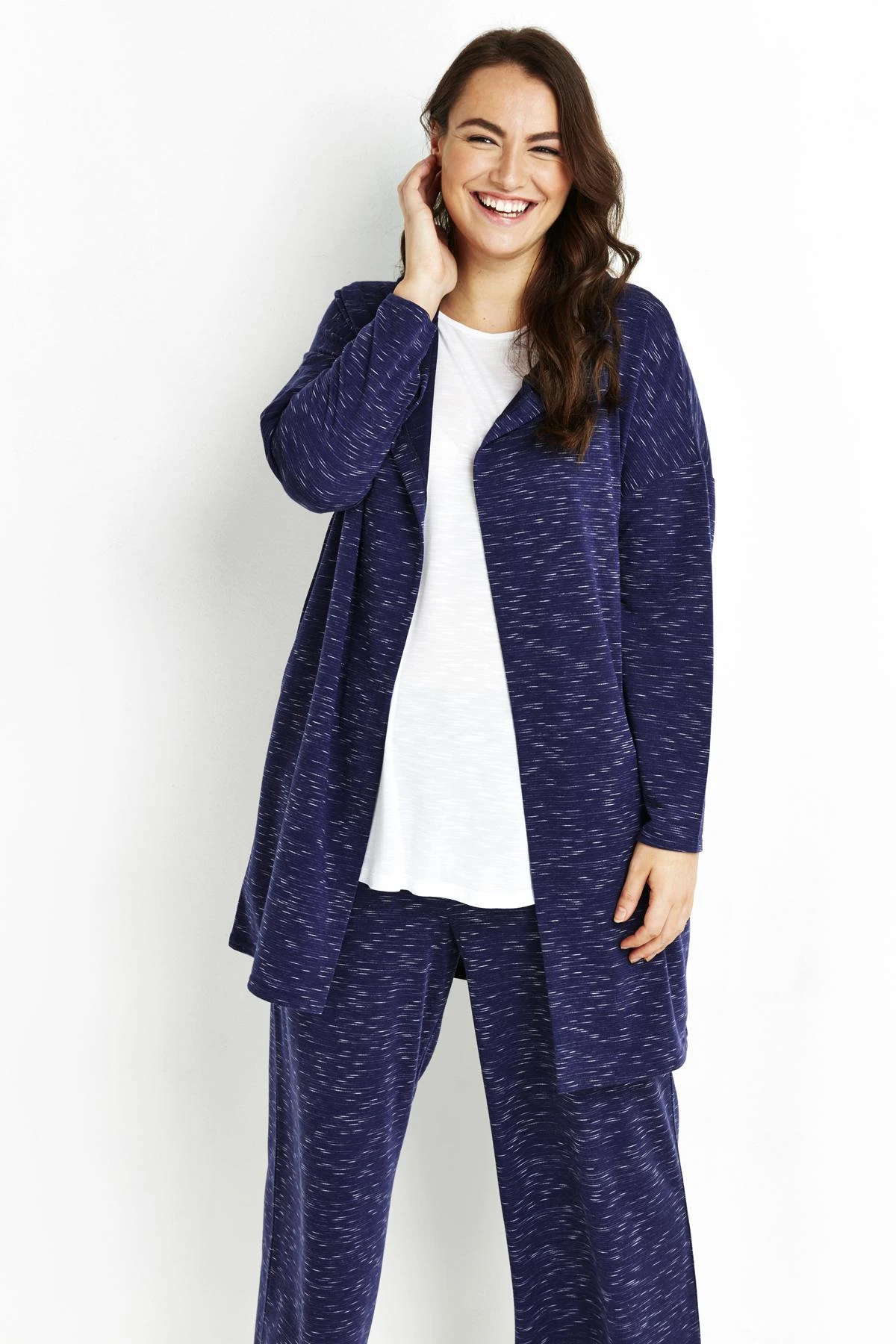 Evans Blue Relaxed Lounge Trouser - Image 3