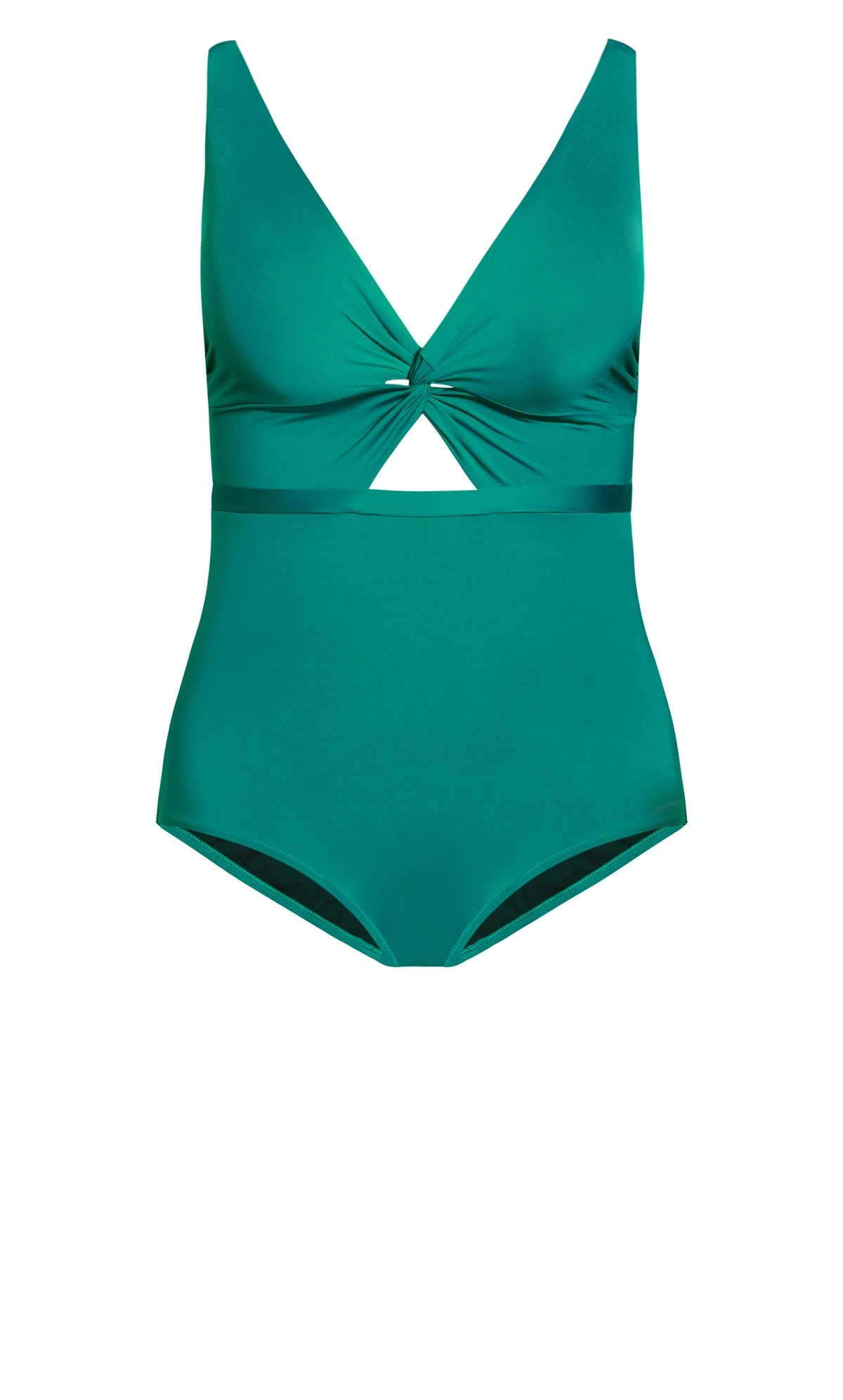 City Chic Green Cutout Swimsuit - Image 3