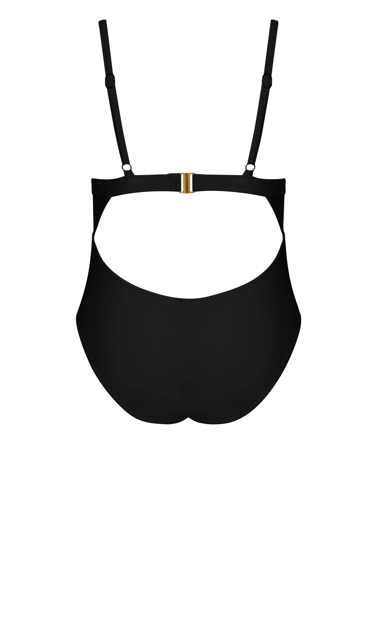 City Chic CCX Black Mesh Swimsuit With Plunge Neckline - Image 5