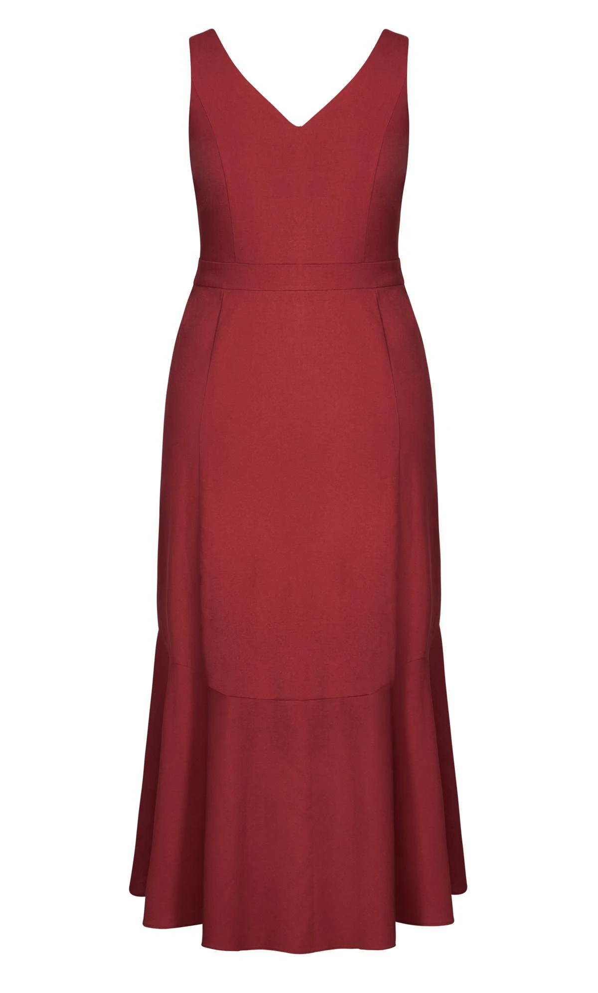 City Chic Red Sleeveless Button Front Maxi Dress - Image 3