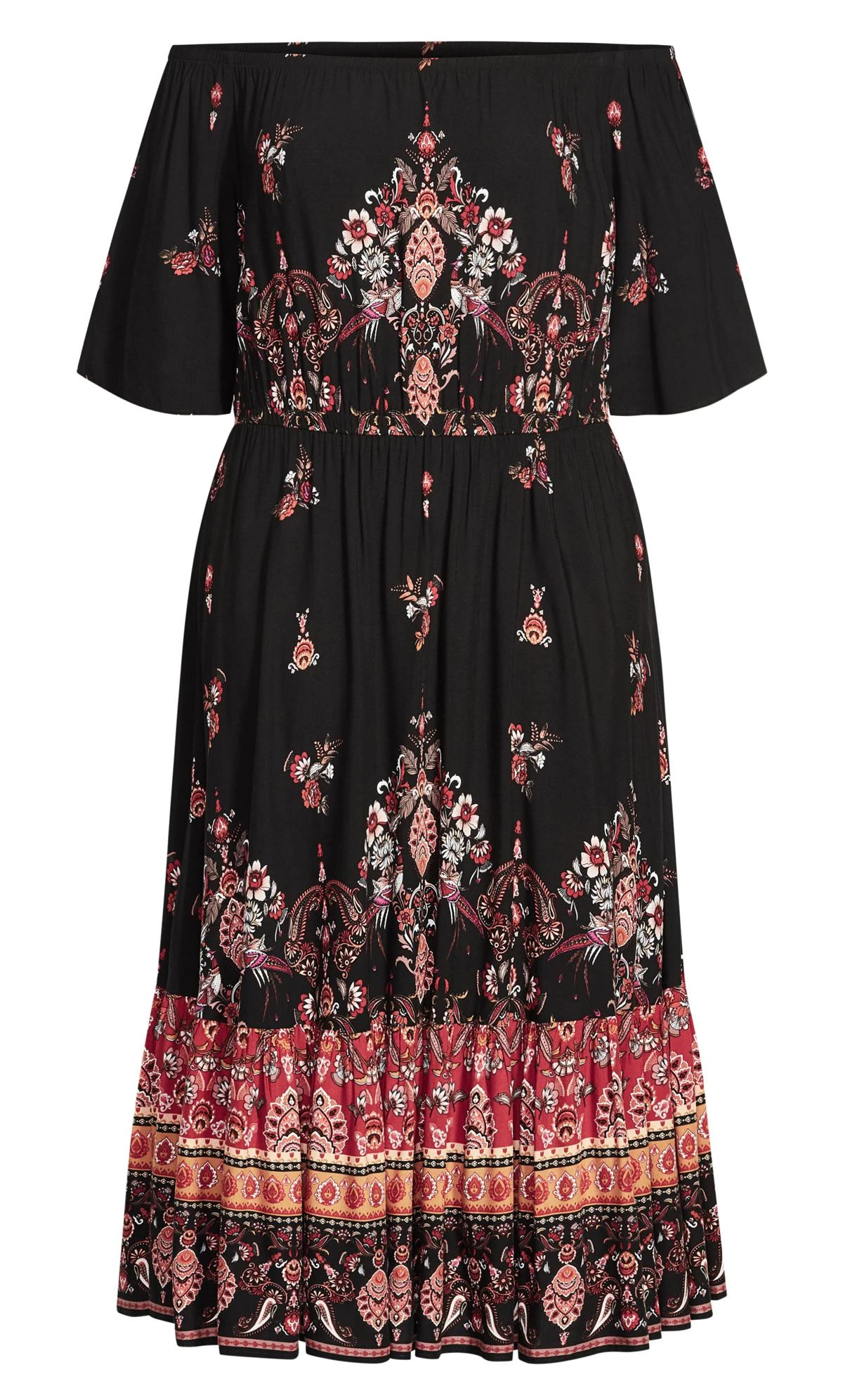 City Chic Black Boho Angel Maxi Dress - Image 2