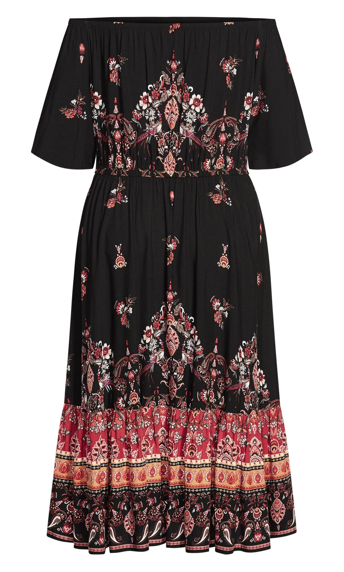 City Chic Black Boho Angel Maxi Dress - Image 3