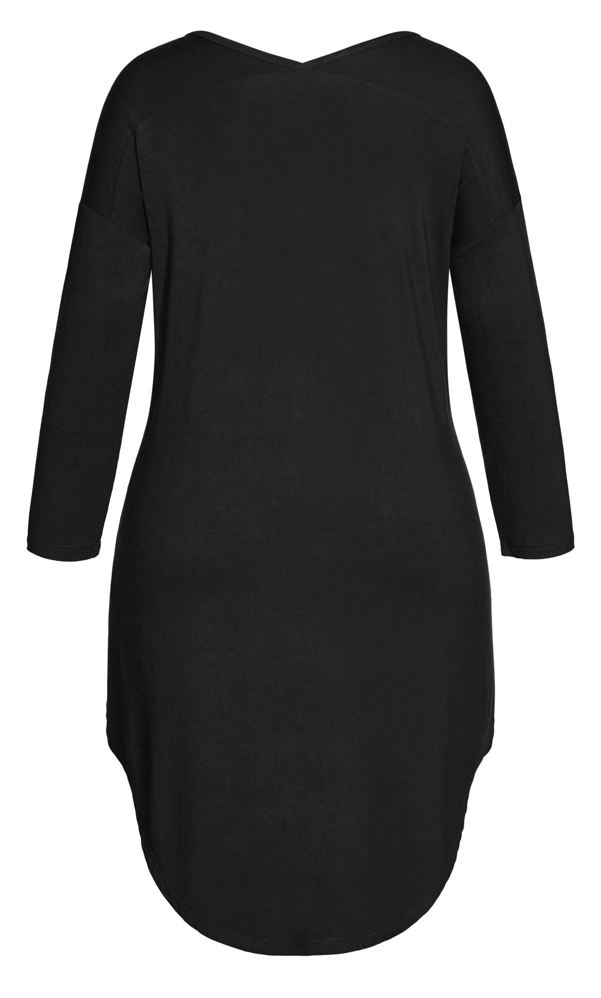 City Chic Black Hi Lo Tee - Image 7