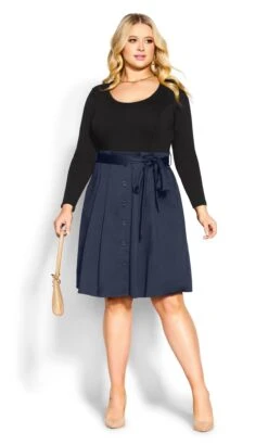 City Chic Navy Uptown Girl Dress