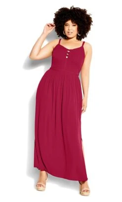 City Chic Red Riviera Maxi Dress