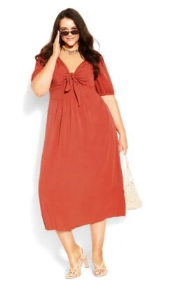 City Chic Orange Villa Capri Maxi Dress