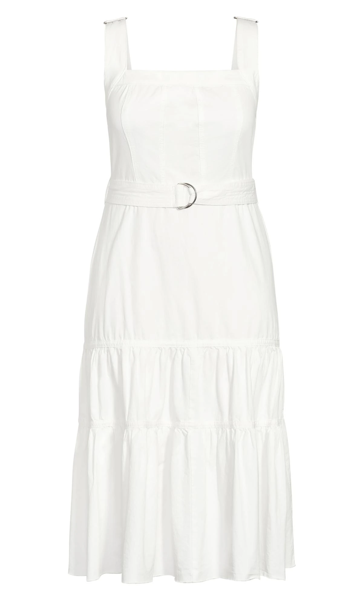 City Chic Ivory Denim Thrills Maxi Dress - Image 4