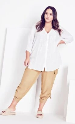 Avenue Arna York Brown Shiloh Ruched Trouser