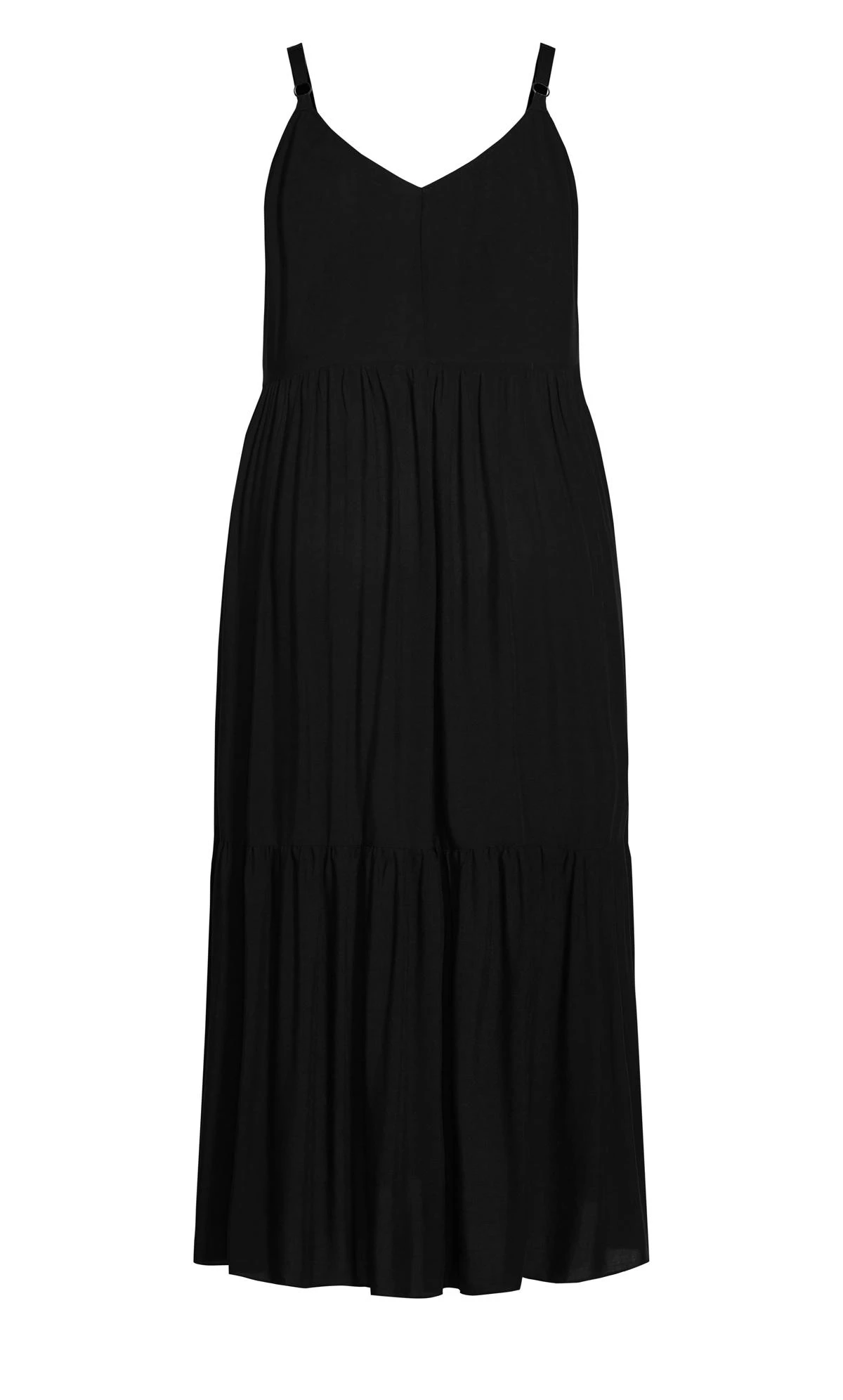 Avenue Black 3 Tier Plain Dress - Image 4