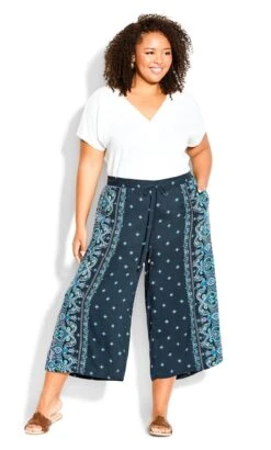 Avenue Blue Karina Border Pant