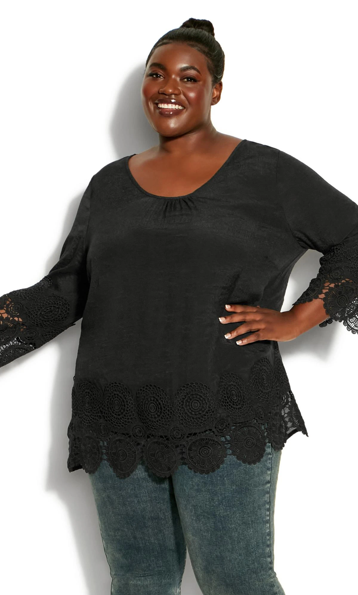 Avenue Black Sylvie Crochet Top - Image 2