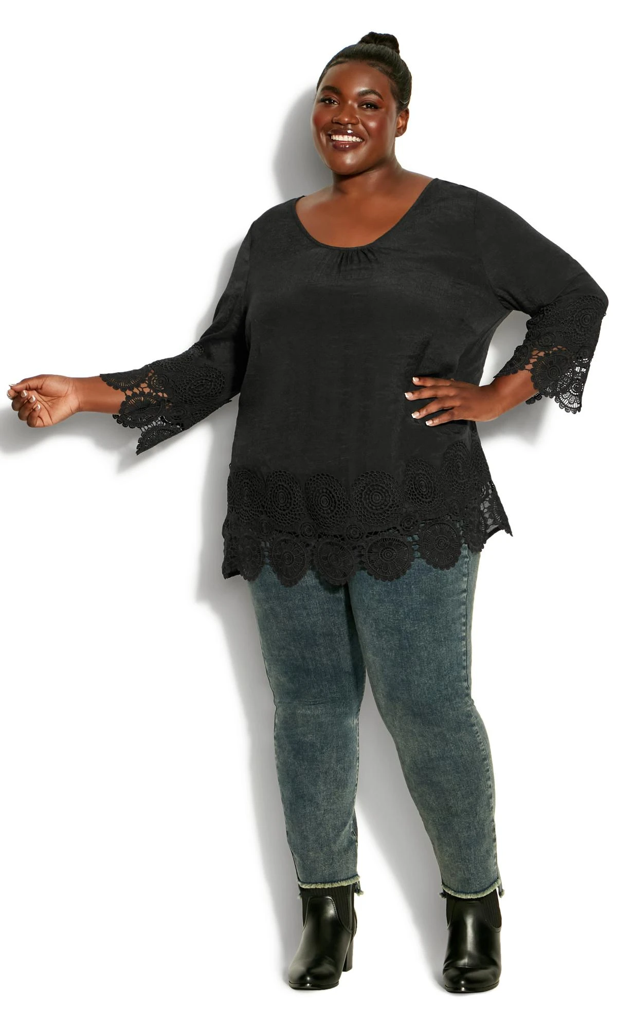 Avenue Black Sylvie Crochet Top