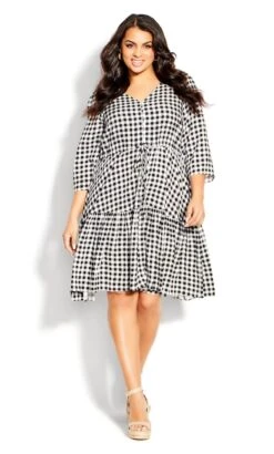 Avenue Loralette White Animal Print Long Sleeve Mini Dress