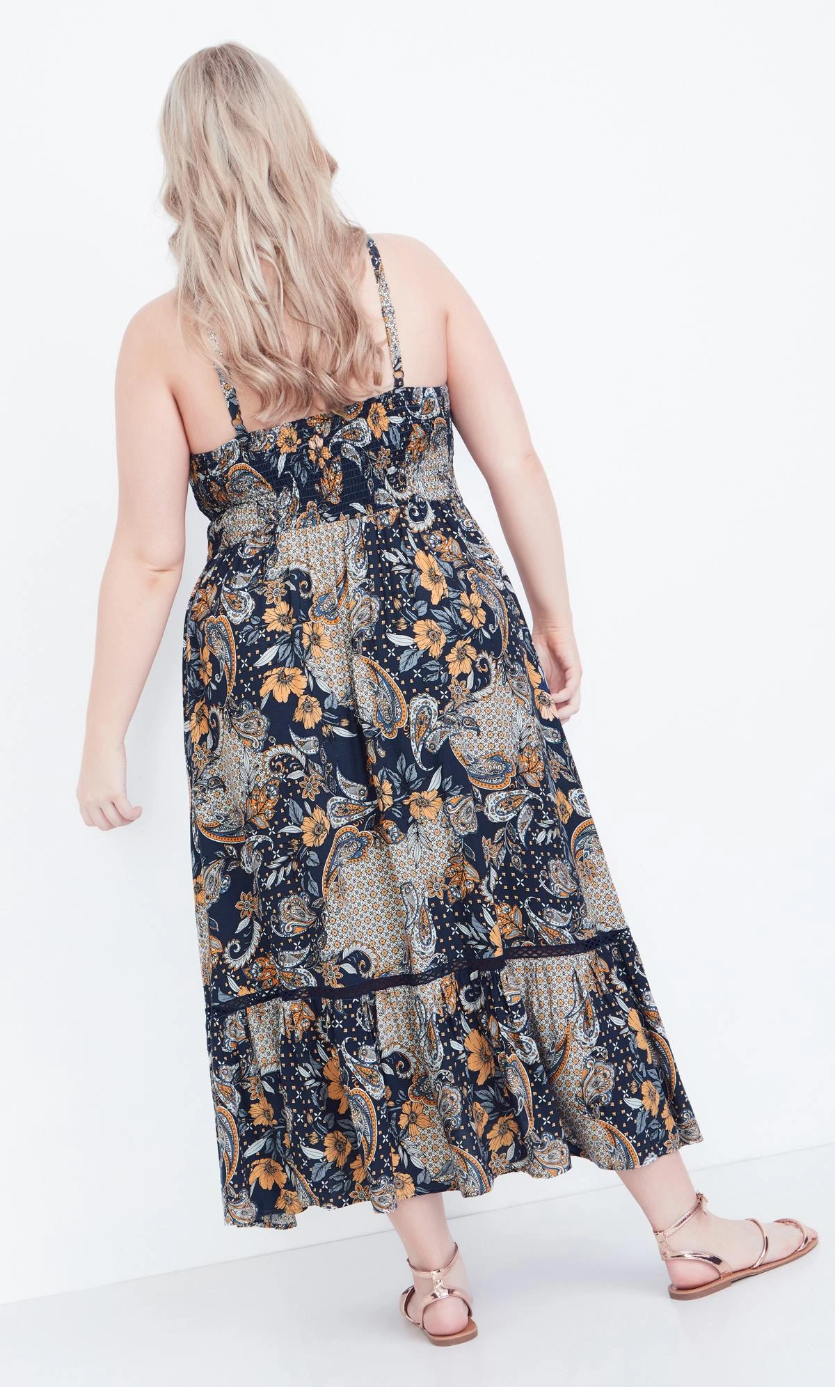Avenue Aveology Blue Paisley Print Midaxi Sundress - Image 3