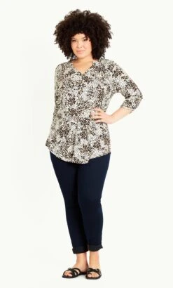 Evans White Animal Jersey Shirt