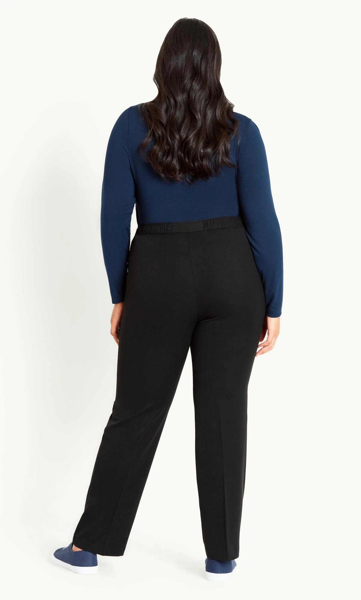 Evans Black Curve Fit Picasso Straight Leg Trouser Black - Image 2