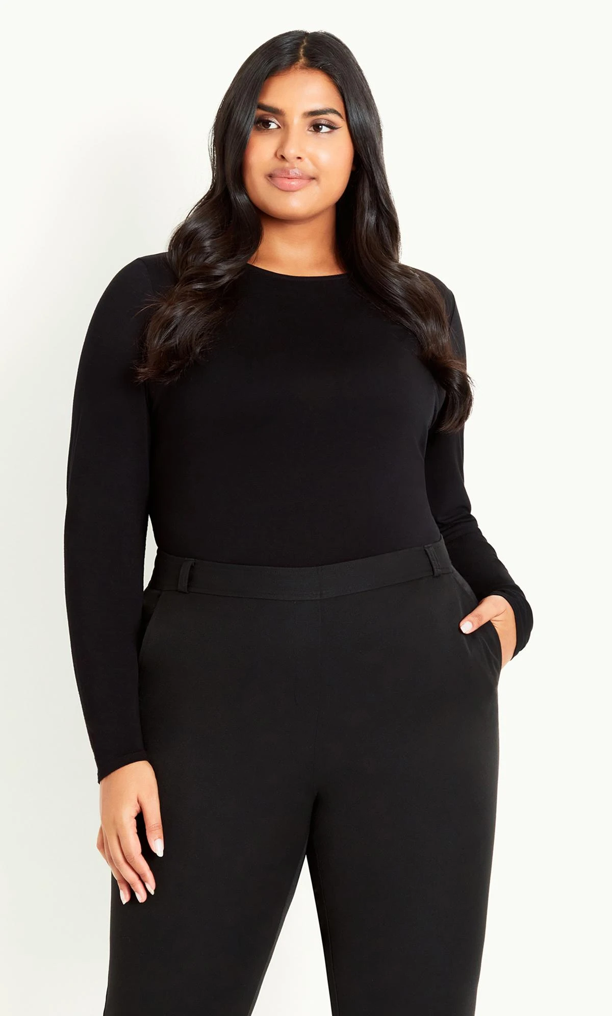 Evans Black Curve Fit Picasso Bootcut Trouser Black - Image 3