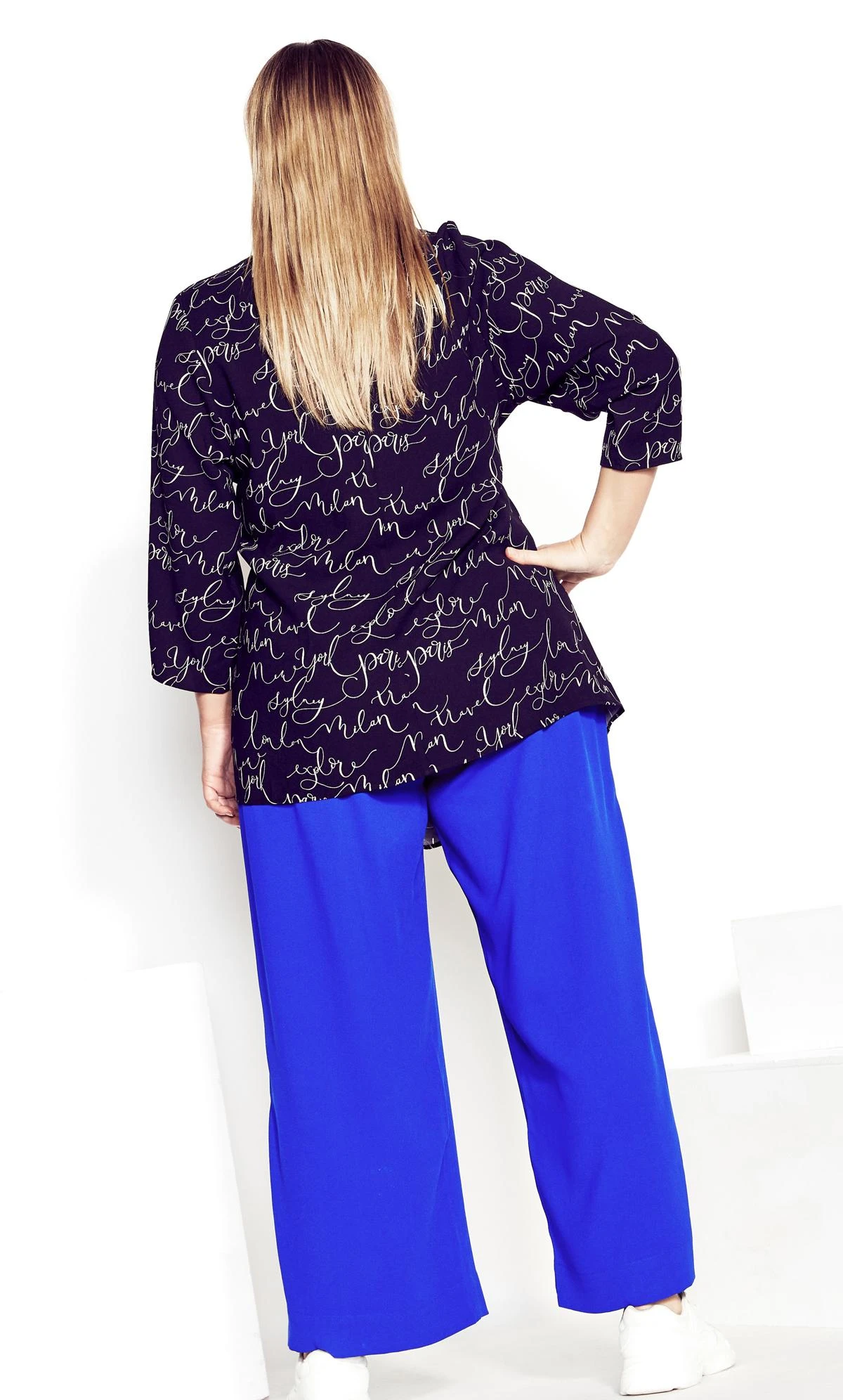 City Chic Cobalt Blue Wide Leg Trousers - Image 12