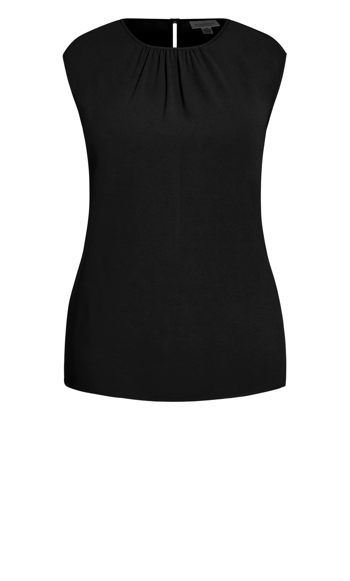 City Chic Black Gathered Halterneck Top - Image 5