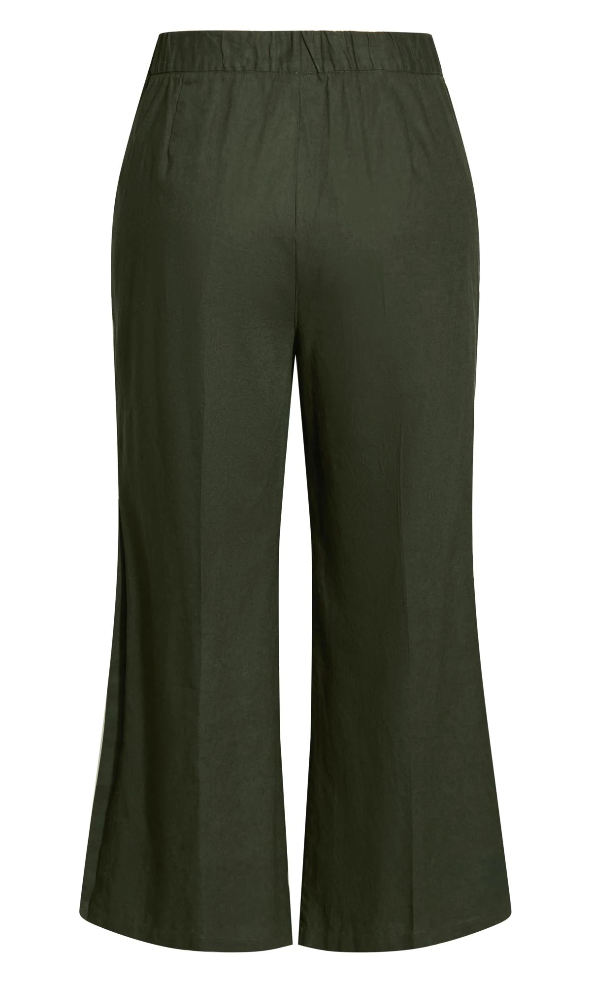 City Chic Khaki Green Wide Leg Split Trousers - Image 5