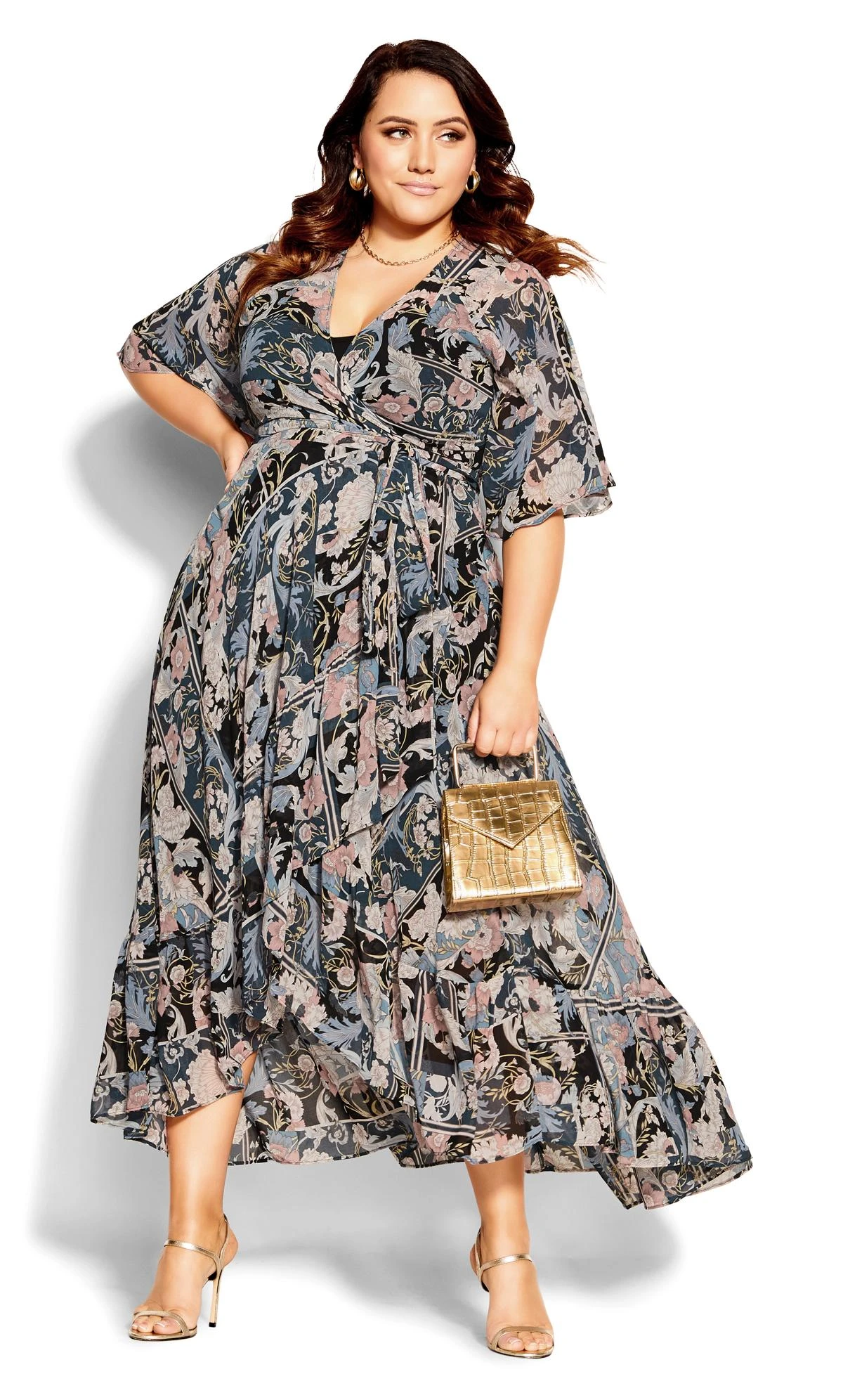 City Chic Black Nouveau Maxi Dress