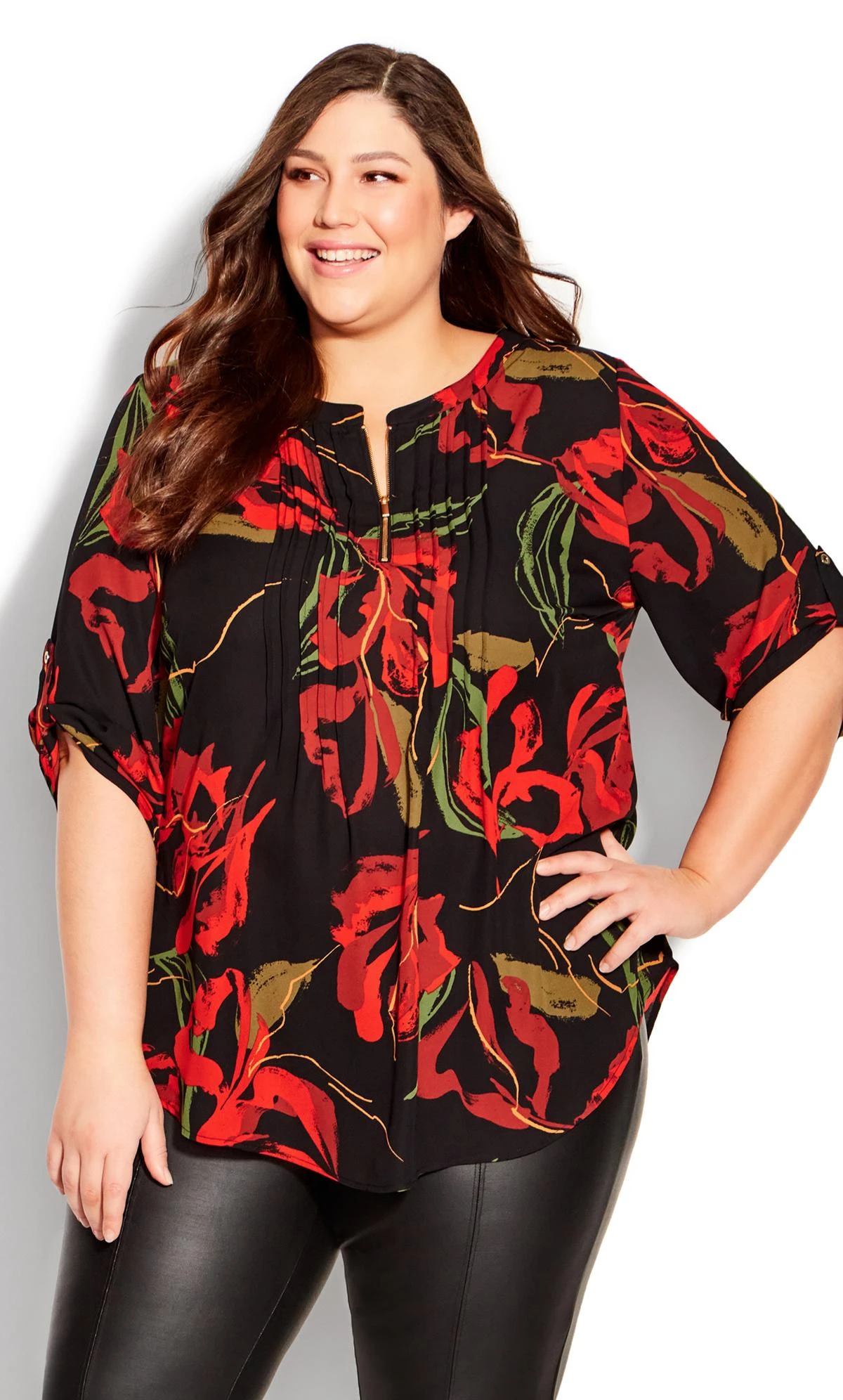 Avenue Red Eastbrook Print Top - Image 6