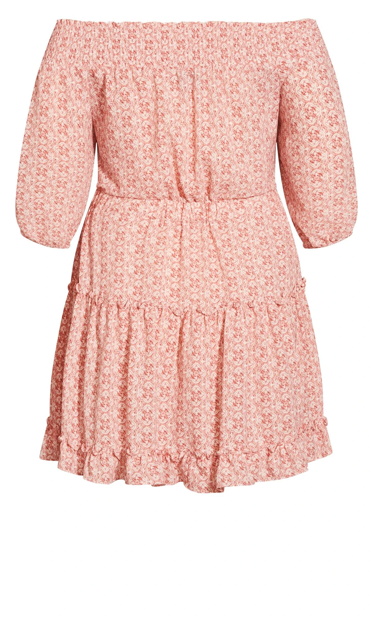 City Chic Pink Floral Bardot Mini Dress - Image 5