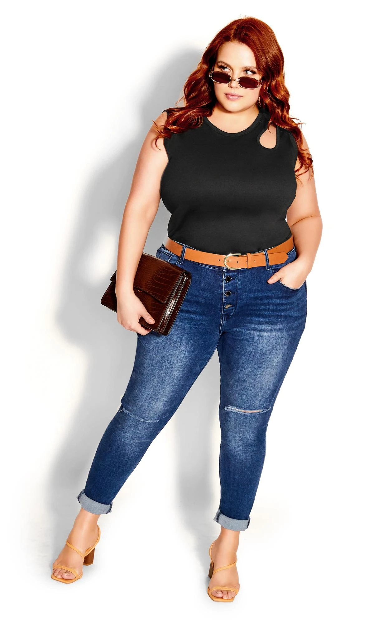 City Chic Black Perdita Top