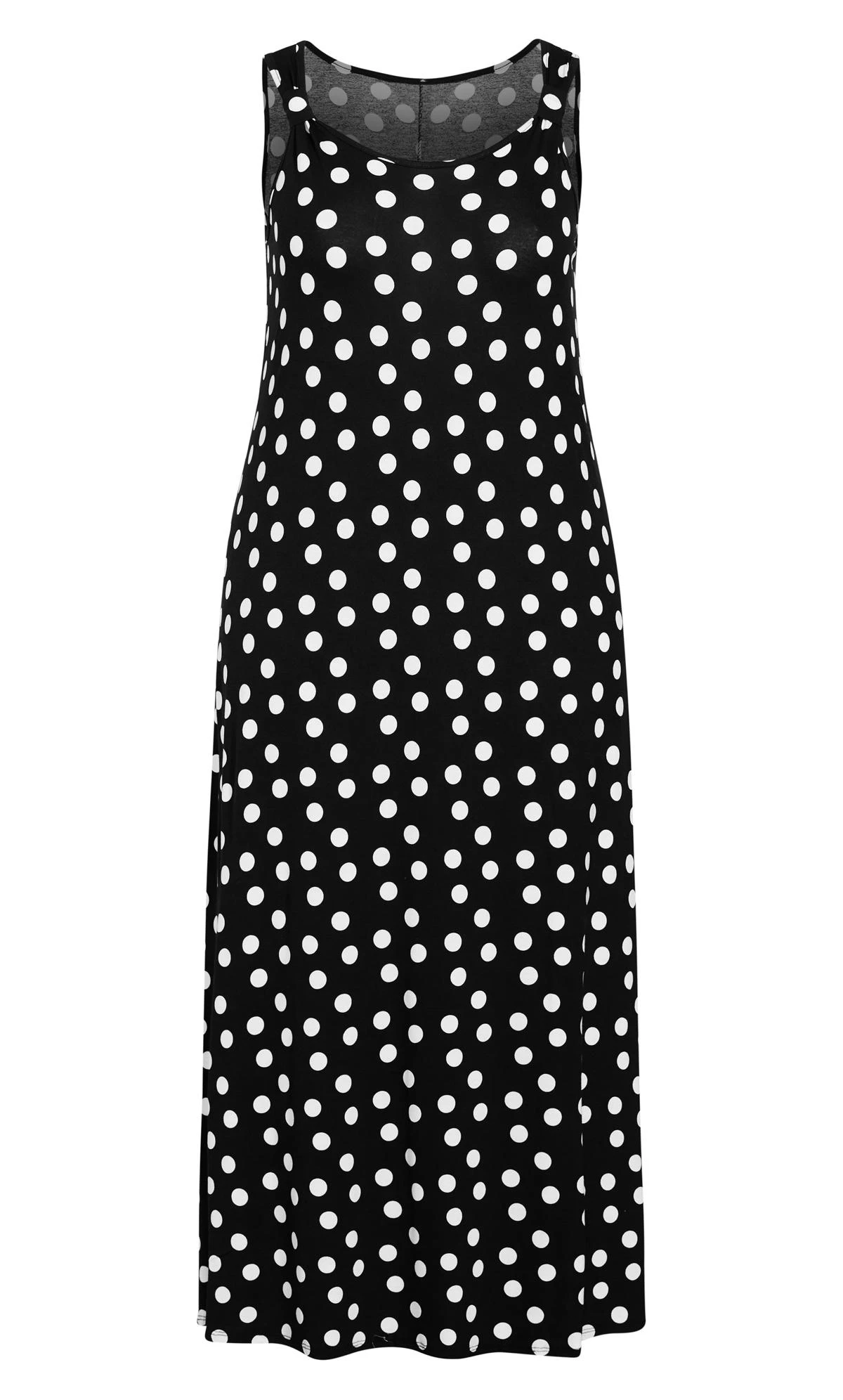 Evans Black & White Polka Dot Maxi Dress - Image 4