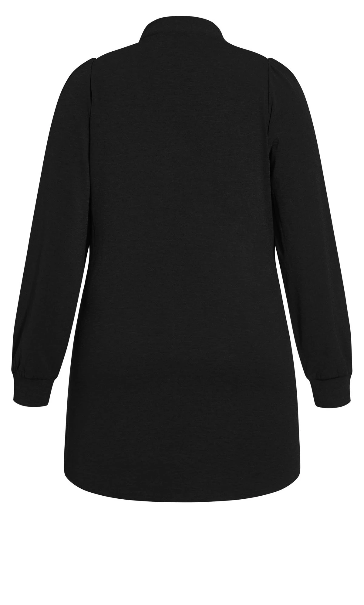 City Chic Black Tie Neck Shift Mini Dress - Image 5