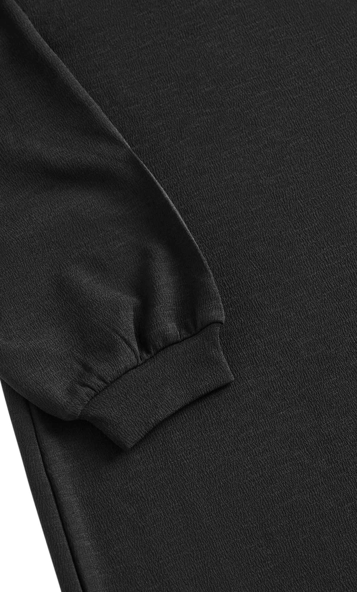 City Chic Black Tie Neck Shift Mini Dress - Image 6