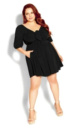 City Chic Black Island Breeze Dress