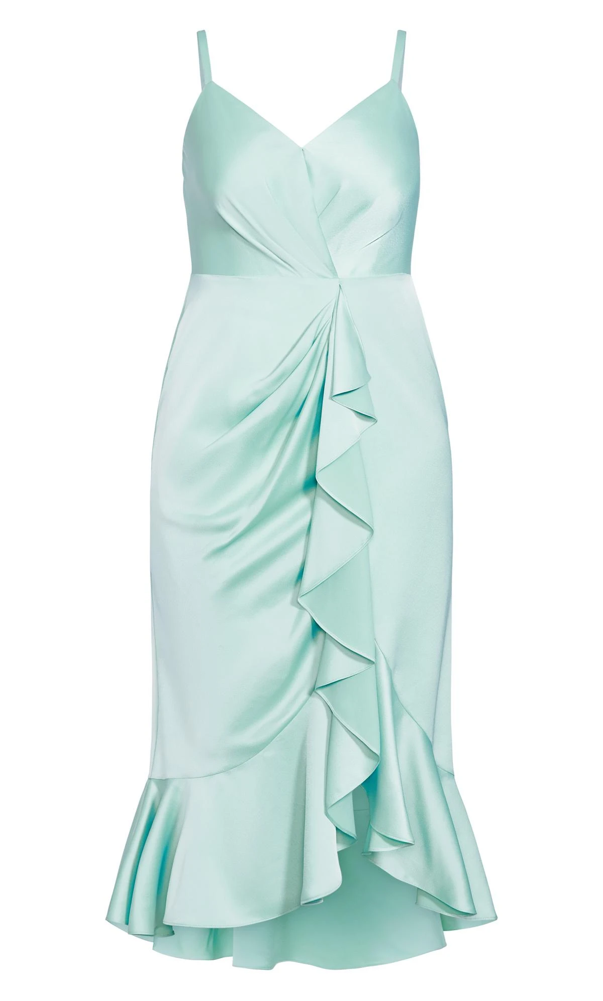 City Chic Green Bella Ruffle Maxi Dress - Image 3