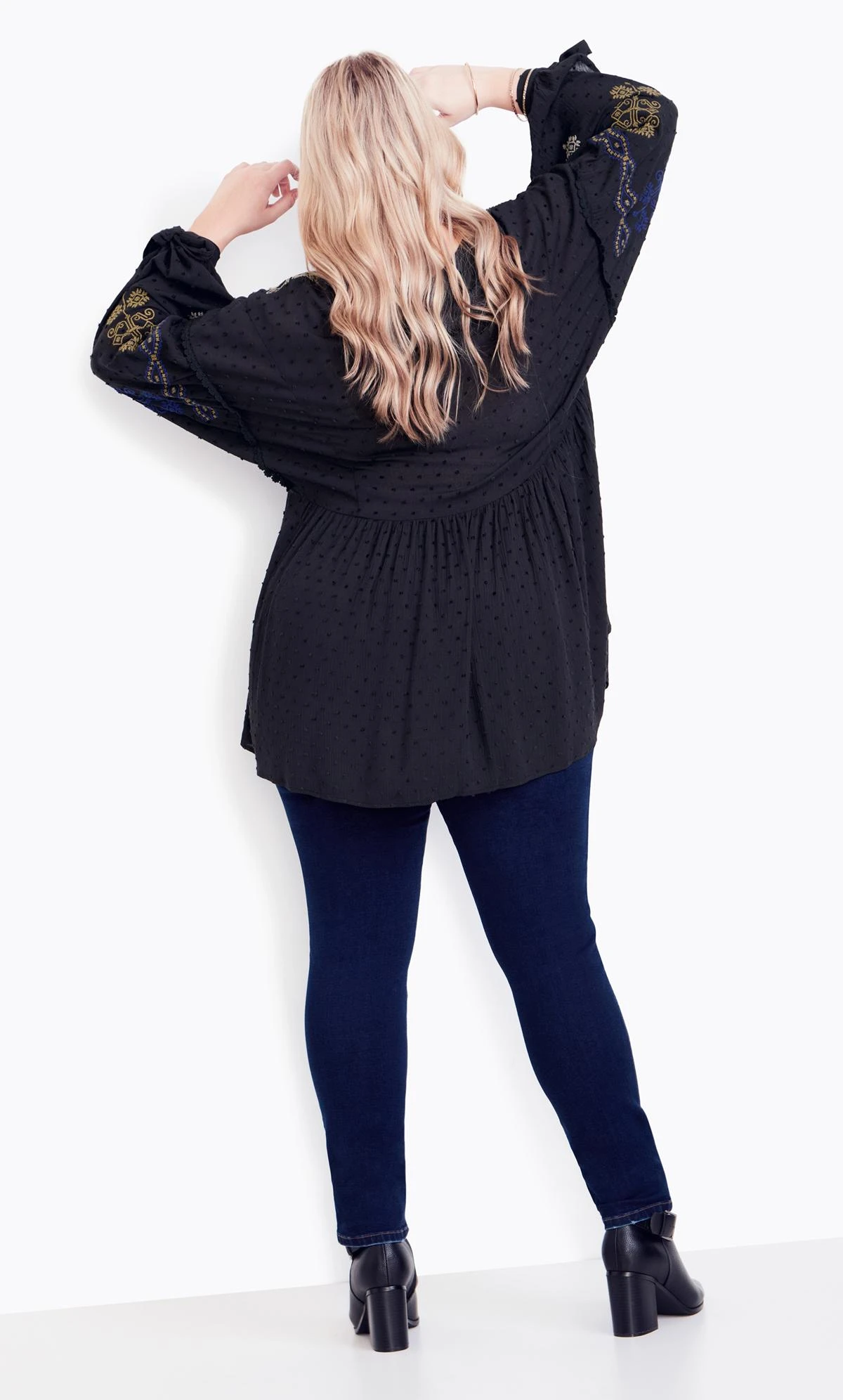 Avenue Aveology Black Phoebe Embroidered Top - Image 6