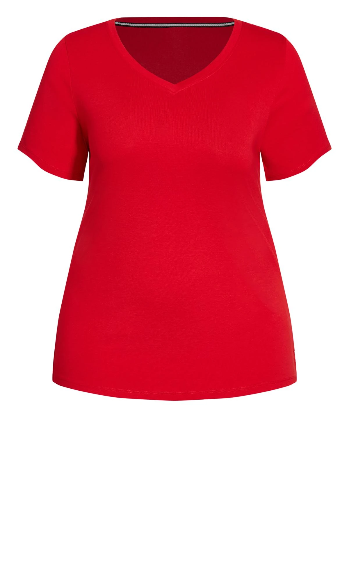 Evans Red V Neck Essential Top - Image 4