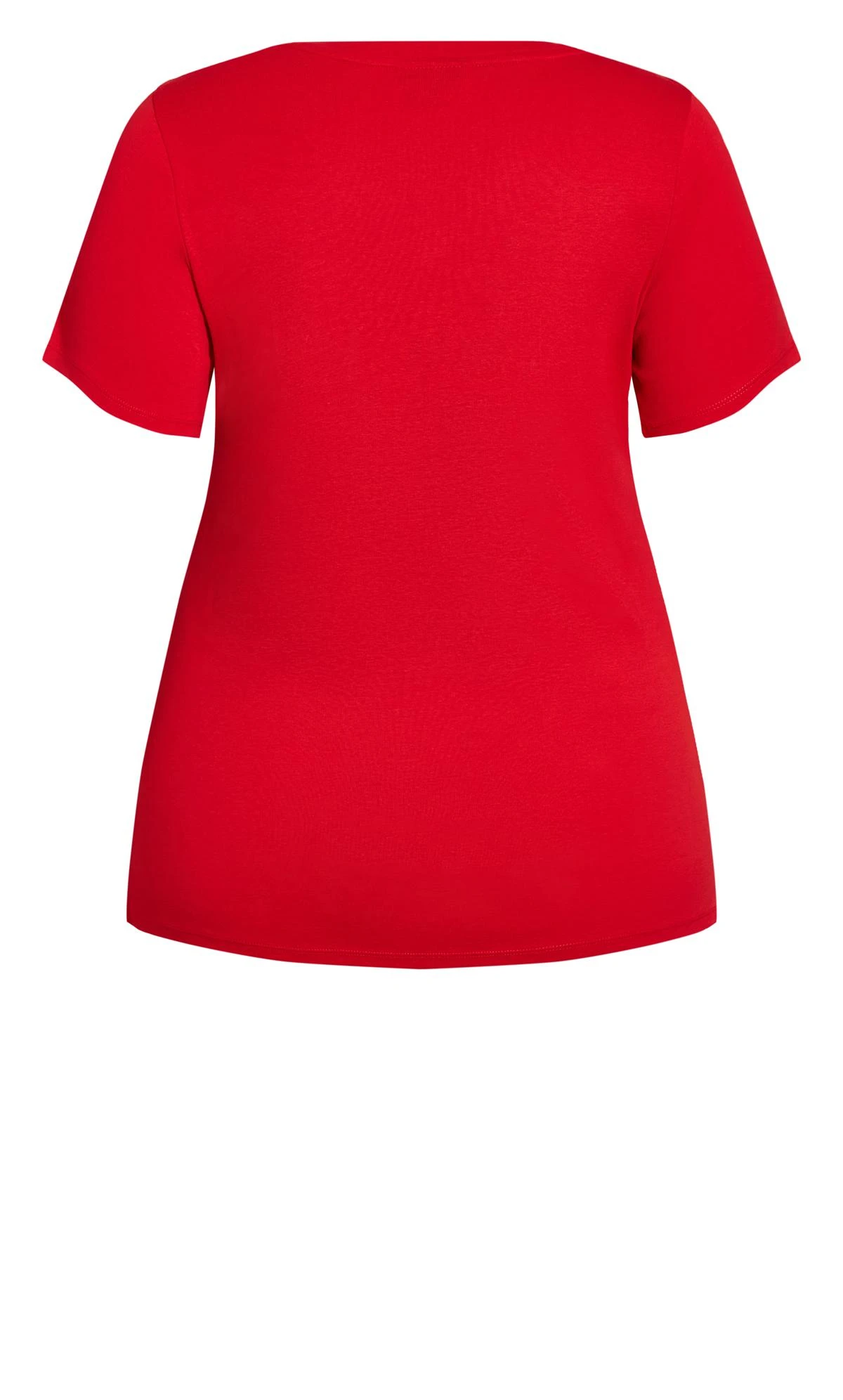 Evans Red V Neck Essential Top - Image 5