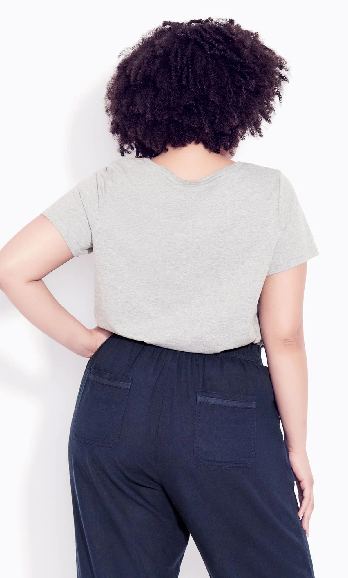 Evans Navy Linen Blend Trouser - Image 4