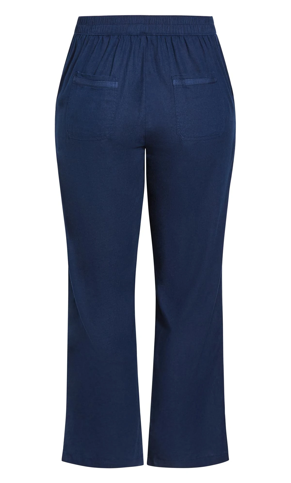 Evans Navy Linen Blend Trouser - Image 6