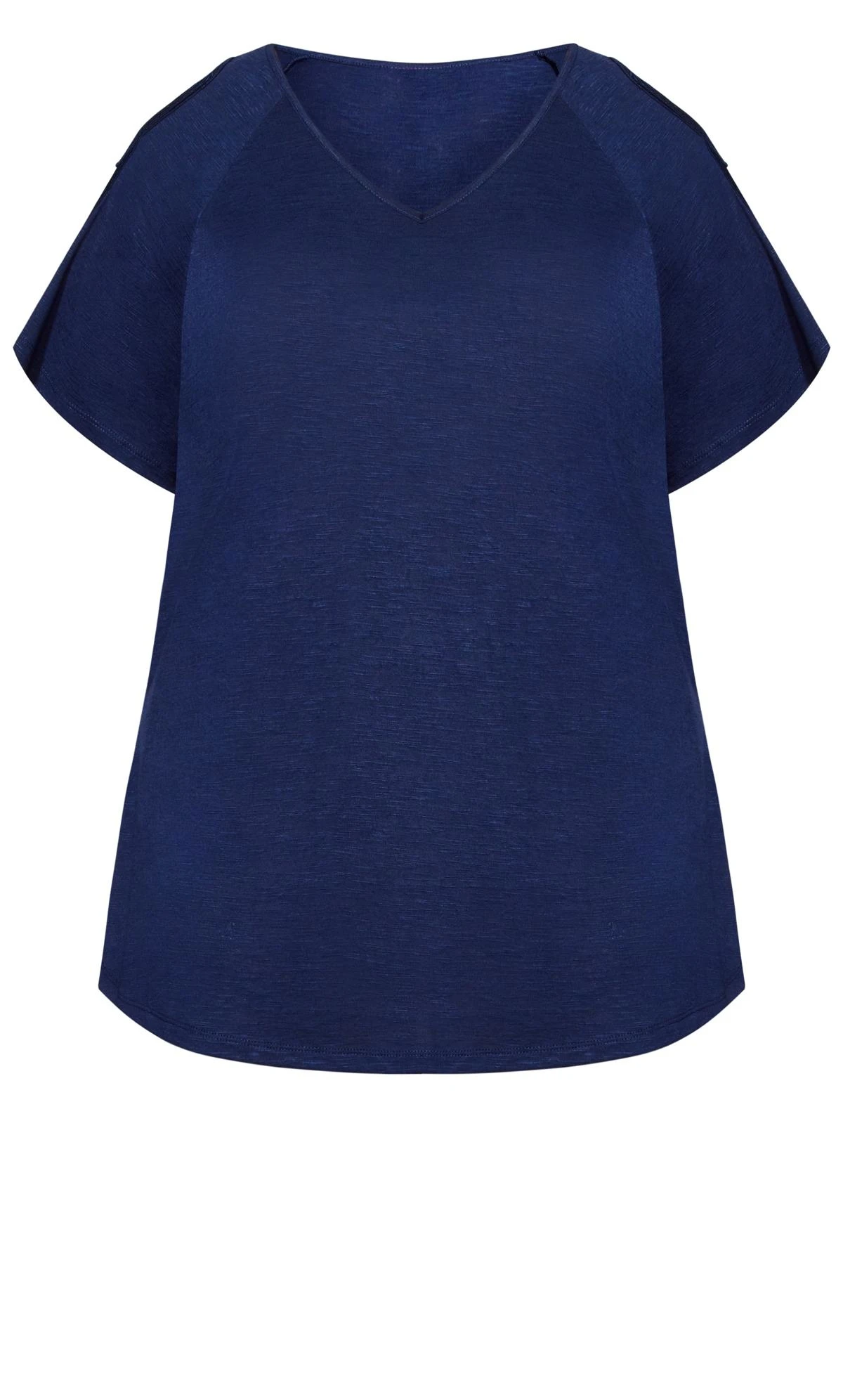 Avenue Navy Blue Crochet Sleeve Top - Image 5