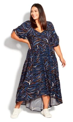 Avenue Blue Val Print Dress