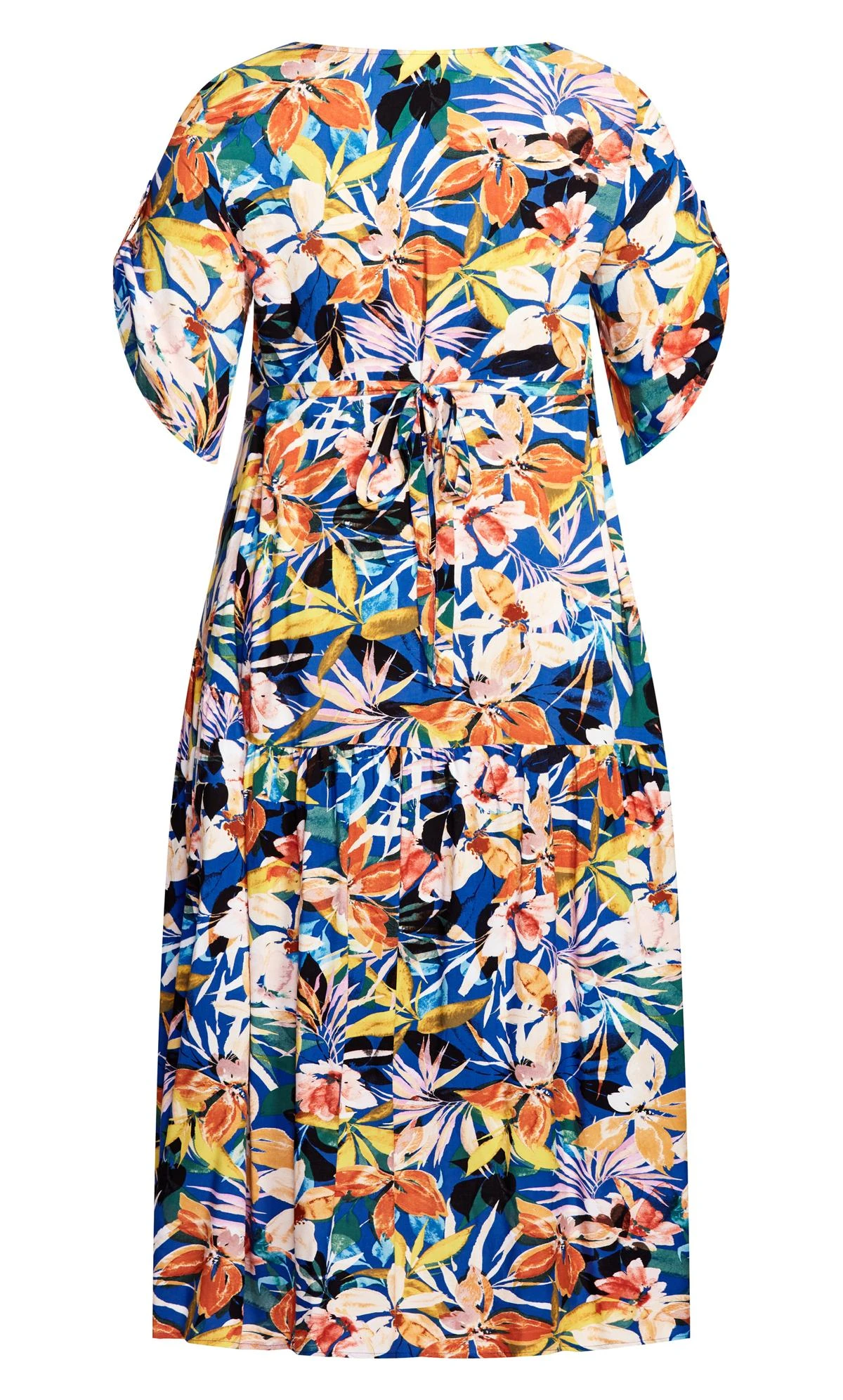 City Chic Loralette Blue Pretty Val Print Dress - Image 4