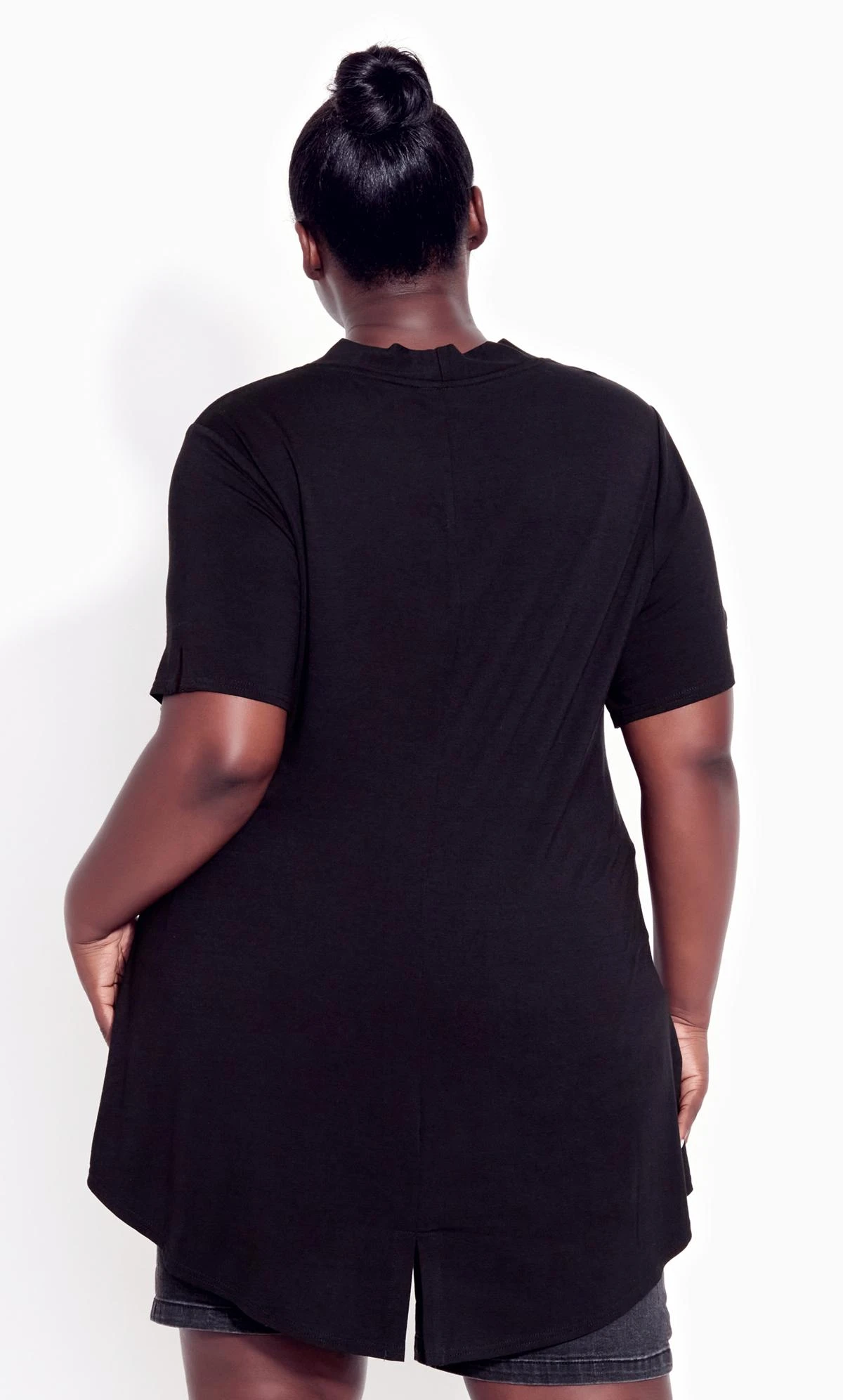 Avenue Black Pleat Front Swing Top - Image 3