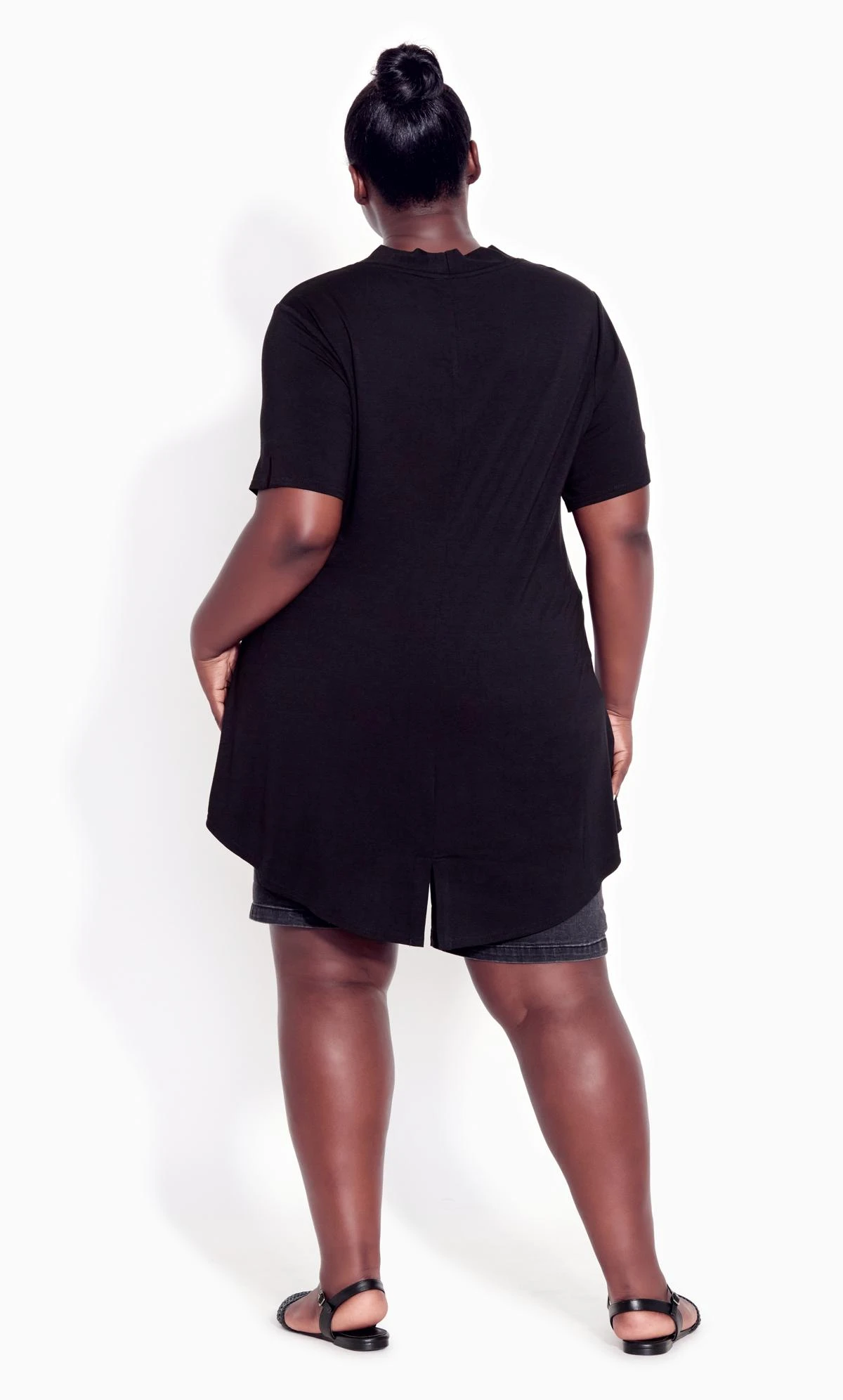 Avenue Black Pleat Front Swing Top - Image 4