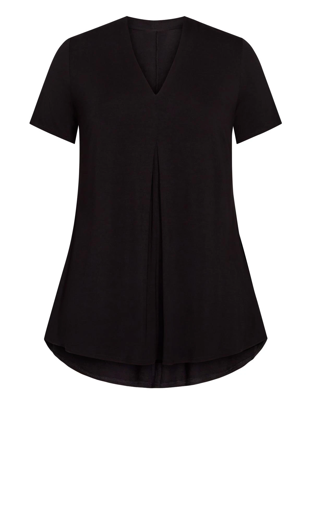 Avenue Black Pleat Front Swing Top - Image 5