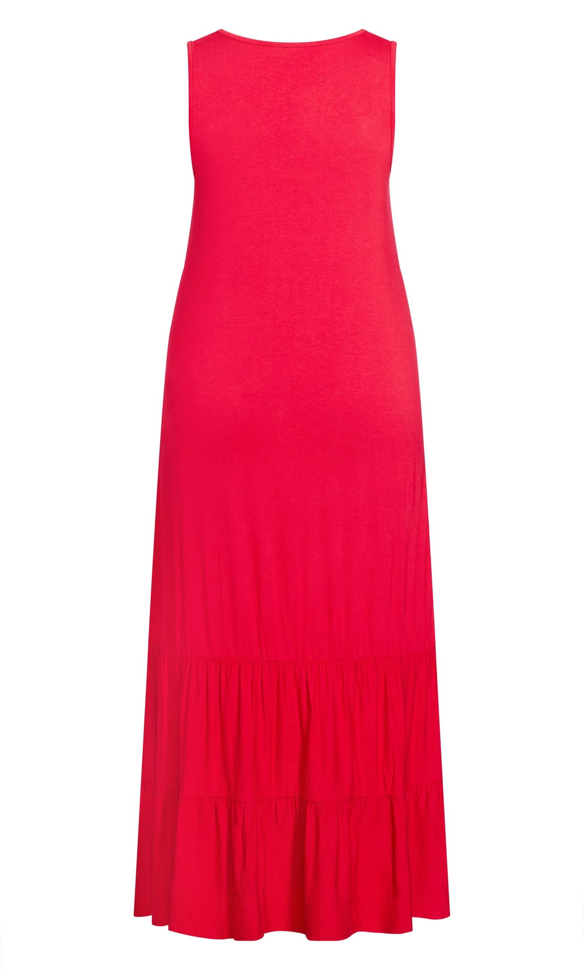 Evans Red Frill Hem Maxi Dress - Image 4
