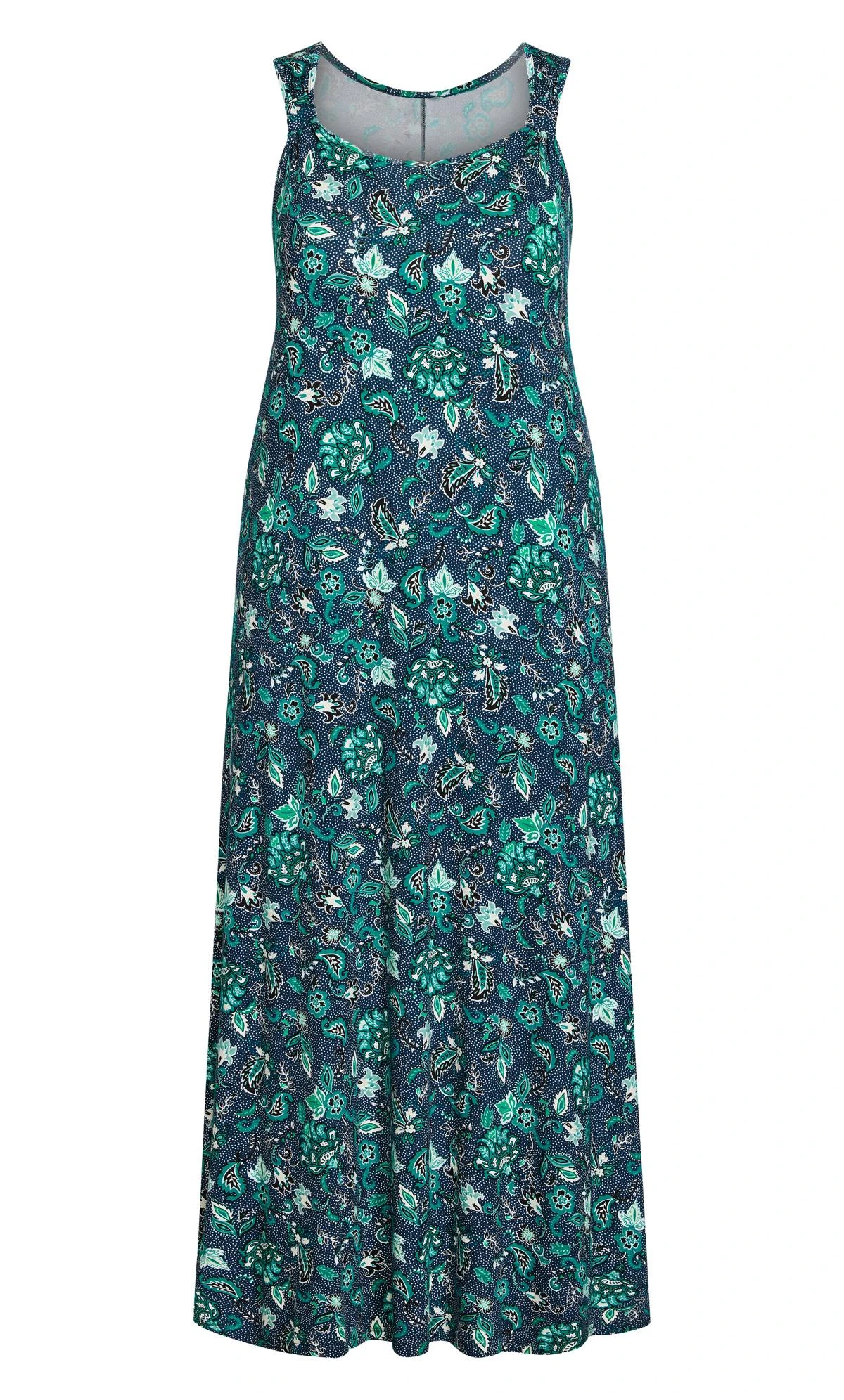 Evans Navy Print Slip Maxi Dress - Image 3