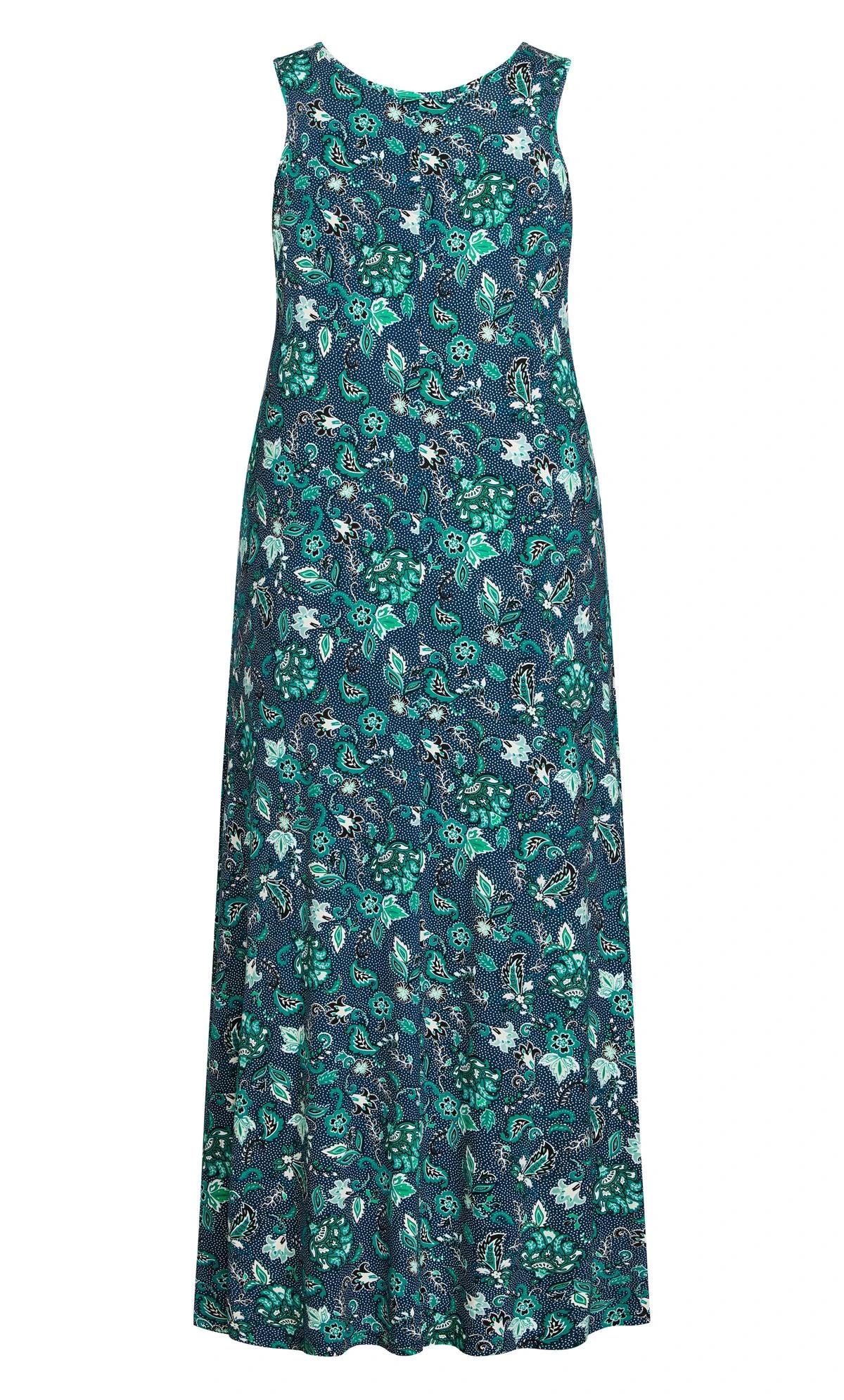 Evans Navy Print Slip Maxi Dress - Image 4