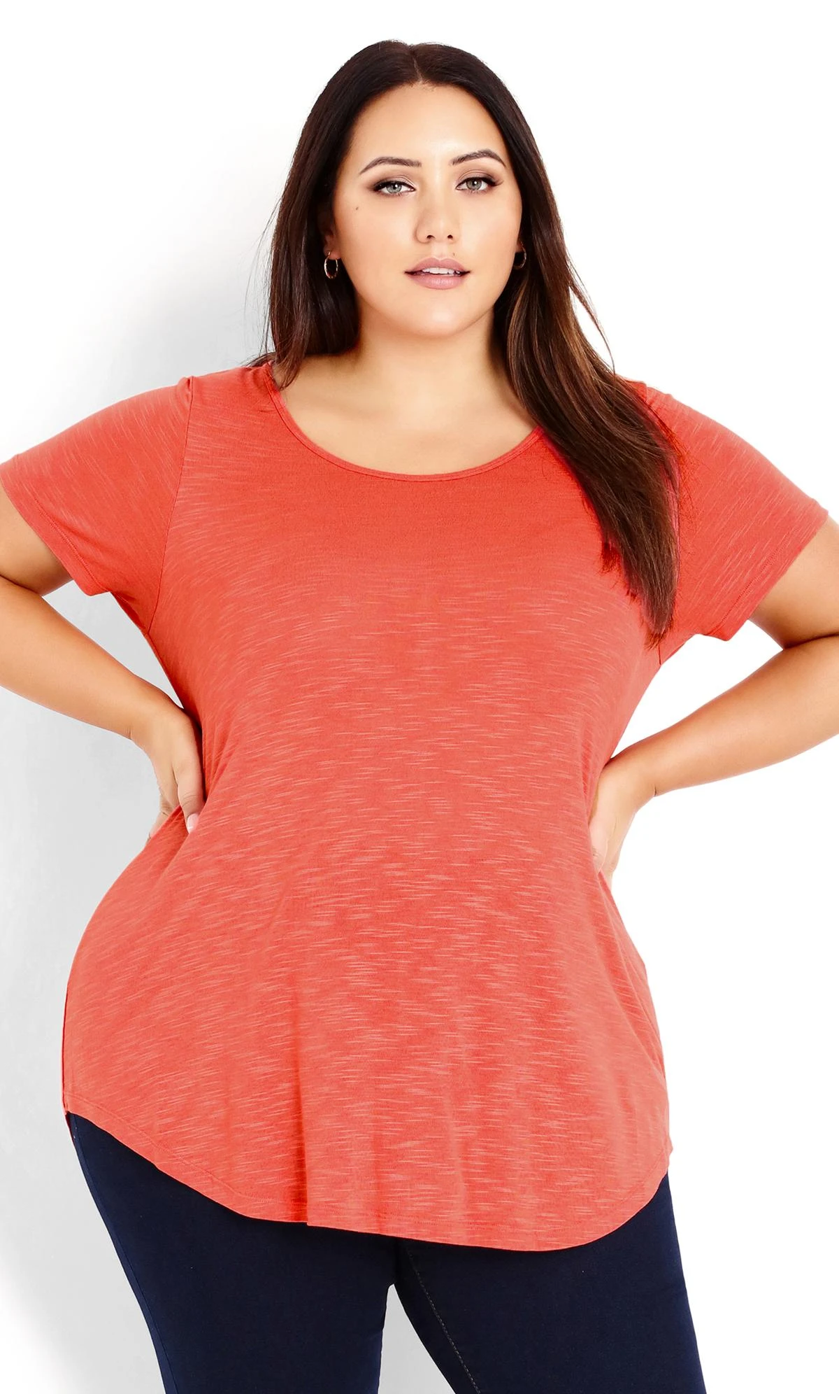 Evans Orange Slub Tee - Image 2