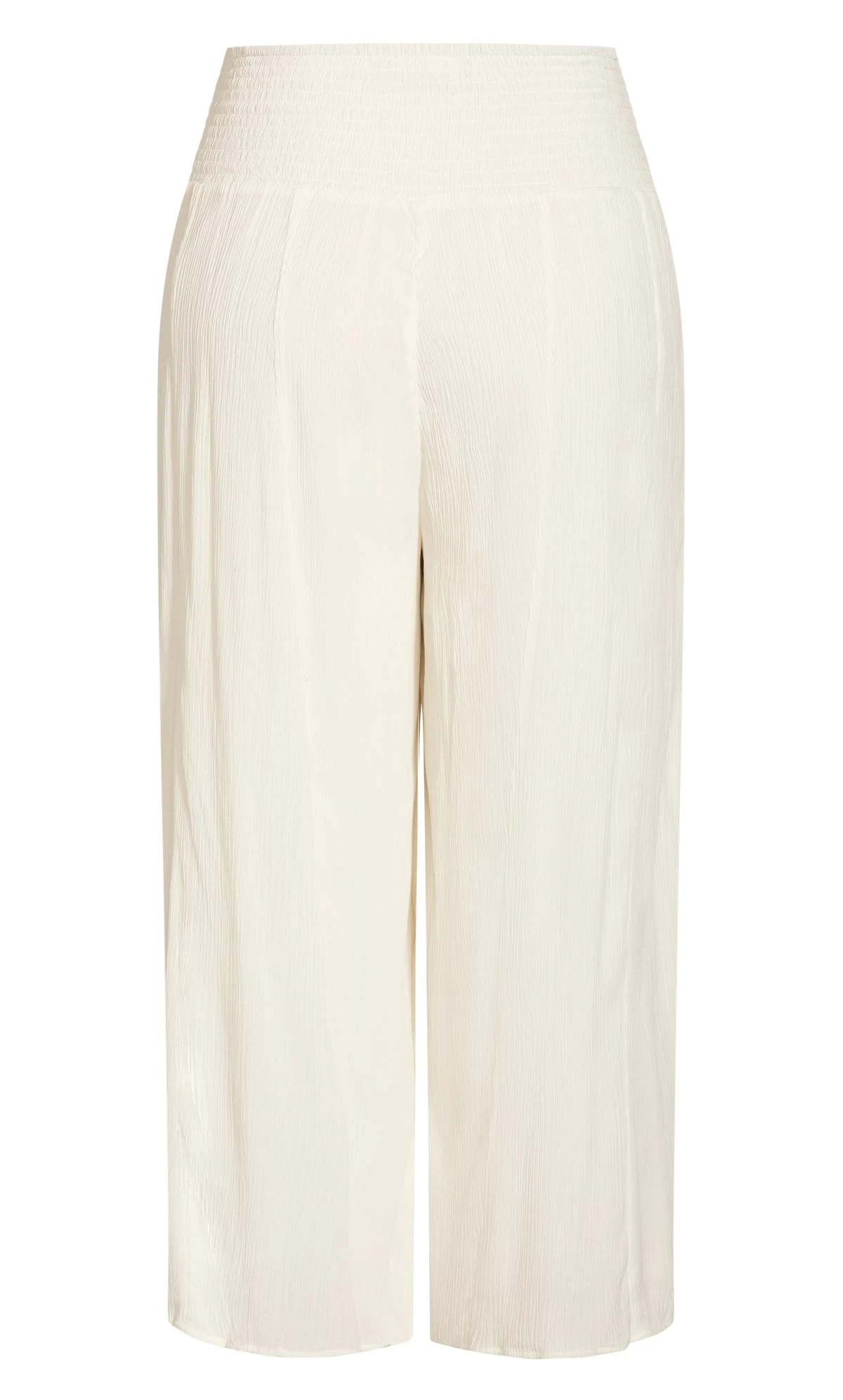 City Chic White Super Wide Leg Trousers - Image 5